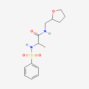 2-(benzenesulfonamido)-N-(oxolan-2-ylmethyl)propanamide