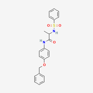 molecular formula C22H22N2O4S B4155578 2-(benzenesulfonamido)-N-(4-phenylmethoxyphenyl)propanamide 