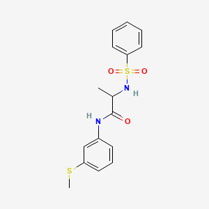 2-(benzenesulfonamido)-N-(3-methylsulfanylphenyl)propanamide