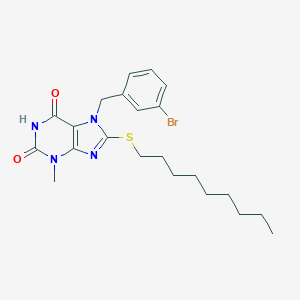 molecular formula C22H29BrN4O2S B415560 7-(3-Bromo-benzyl)-3-methyl-8-nonylsulfanyl-3,7-dihydro-purine-2,6-dione 