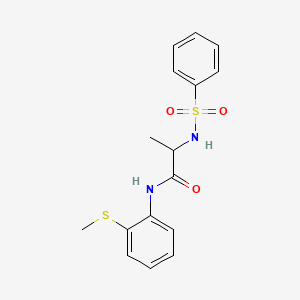 2-(benzenesulfonamido)-N-(2-methylsulfanylphenyl)propanamide