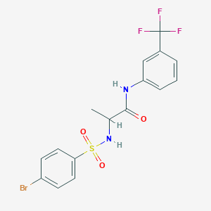 2-[(4-bromophenyl)sulfonylamino]-N-[3-(trifluoromethyl)phenyl]propanamide