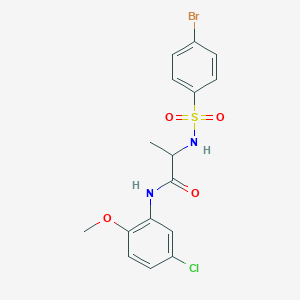 2-[(4-bromophenyl)sulfonylamino]-N-(5-chloro-2-methoxyphenyl)propanamide