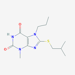 molecular formula C13H20N4O2S B415565 3-Methyl-8-(2-methylpropylsulfanyl)-7-propylpurine-2,6-dione CAS No. 313470-74-5