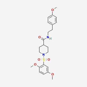 molecular formula C23H30N2O6S B4155651 1-[(2,5-dimethoxyphenyl)sulfonyl]-N-[2-(4-methoxyphenyl)ethyl]-4-piperidinecarboxamide 