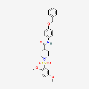 1-(2,5-dimethoxyphenyl)sulfonyl-N-(4-phenylmethoxyphenyl)piperidine-4-carboxamide