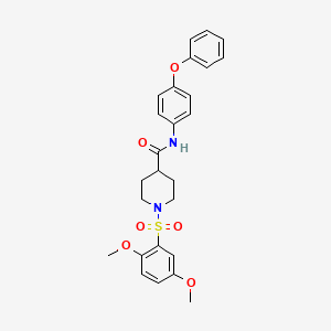 molecular formula C26H28N2O6S B4155667 1-(2,5-dimethoxyphenyl)sulfonyl-N-(4-phenoxyphenyl)piperidine-4-carboxamide 