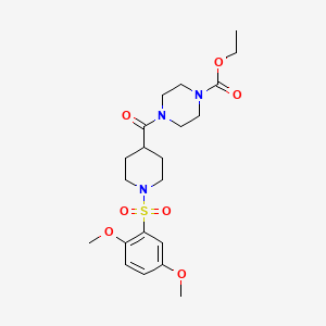 ethyl 4-({1-[(2,5-dimethoxyphenyl)sulfonyl]-4-piperidinyl}carbonyl)-1-piperazinecarboxylate