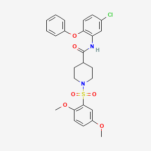 N-(5-chloro-2-phenoxyphenyl)-1-(2,5-dimethoxyphenyl)sulfonylpiperidine-4-carboxamide