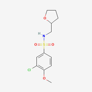 3-chloro-4-methoxy-N-(tetrahydro-2-furanylmethyl)benzenesulfonamide