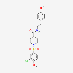 1-[(3-chloro-4-methoxyphenyl)sulfonyl]-N-[2-(4-methoxyphenyl)ethyl]-4-piperidinecarboxamide