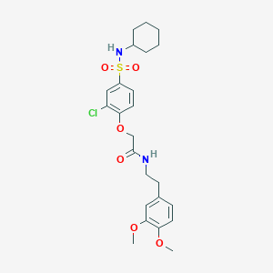 2-{2-chloro-4-[(cyclohexylamino)sulfonyl]phenoxy}-N-[2-(3,4-dimethoxyphenyl)ethyl]acetamide