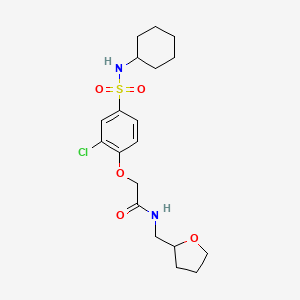 2-{2-chloro-4-[(cyclohexylamino)sulfonyl]phenoxy}-N-(tetrahydro-2-furanylmethyl)acetamide