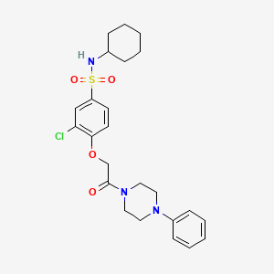 3-chloro-N-cyclohexyl-4-[2-oxo-2-(4-phenyl-1-piperazinyl)ethoxy]benzenesulfonamide