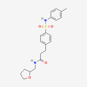 3-(4-{[(4-methylphenyl)amino]sulfonyl}phenyl)-N-(tetrahydro-2-furanylmethyl)propanamide