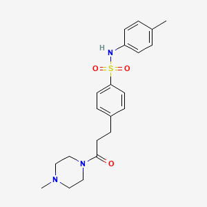 N-(4-methylphenyl)-4-[3-(4-methylpiperazin-1-yl)-3-oxopropyl]benzenesulfonamide