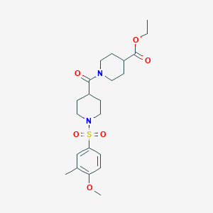 ethyl 1-({1-[(4-methoxy-3-methylphenyl)sulfonyl]-4-piperidinyl}carbonyl)-4-piperidinecarboxylate