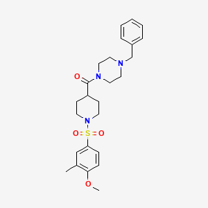 1-benzyl-4-({1-[(4-methoxy-3-methylphenyl)sulfonyl]-4-piperidinyl}carbonyl)piperazine