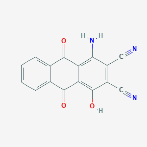 molecular formula C16H7N3O3 B415577 1-Amino-4-hydroxy-9,10-dioxo-9,10-dihydroanthracene-2,3-dicarbonitrile 