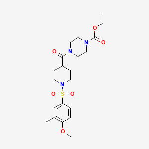 ethyl 4-({1-[(4-methoxy-3-methylphenyl)sulfonyl]-4-piperidinyl}carbonyl)-1-piperazinecarboxylate