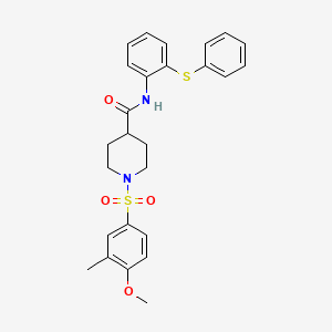 1-[(4-methoxy-3-methylphenyl)sulfonyl]-N-[2-(phenylthio)phenyl]-4-piperidinecarboxamide