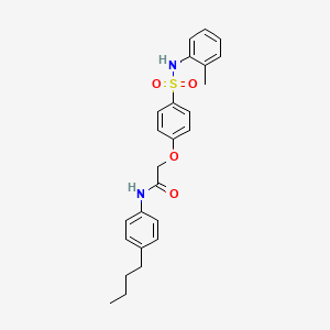 molecular formula C25H28N2O4S B4155777 N-(4-butylphenyl)-2-[4-[(2-methylphenyl)sulfamoyl]phenoxy]acetamide 