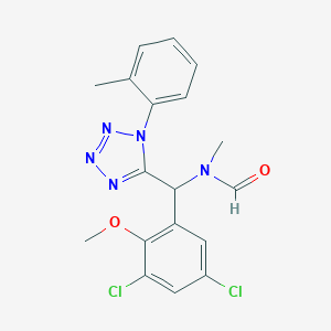 (3,5-dichloro-2-methoxyphenyl)[1-(2-methylphenyl)-1H-tetraazol-5-yl]methyl(methyl)formamide