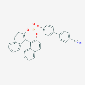 molecular formula C33H20NO4P B415580 4'-[(4-Oxidodinaphtho[2,1-d:1,2-f][1,3,2]dioxaphosphepin-4-yl)oxy][1,1'-biphenyl]-4-carbonitrile 