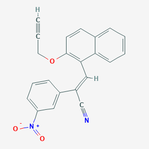 molecular formula C22H14N2O3 B4155811 (E)-2-(3-nitrophenyl)-3-(2-prop-2-ynoxynaphthalen-1-yl)prop-2-enenitrile 