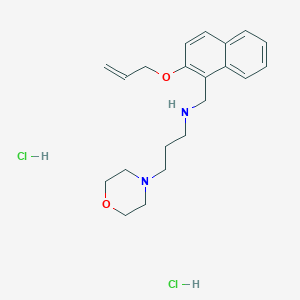 molecular formula C21H30Cl2N2O2 B4155816 3-morpholin-4-yl-N-[(2-prop-2-enoxynaphthalen-1-yl)methyl]propan-1-amine;dihydrochloride 