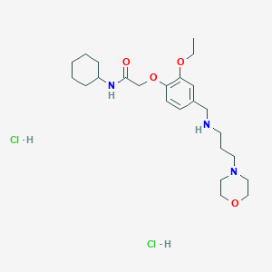 molecular formula C24H41Cl2N3O4 B4155817 N-cyclohexyl-2-[2-ethoxy-4-[(3-morpholin-4-ylpropylamino)methyl]phenoxy]acetamide;dihydrochloride 