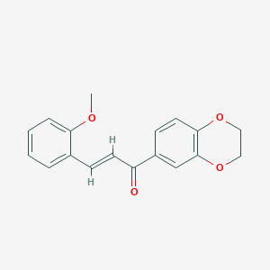 molecular formula C18H16O4 B415582 1-(2,3-Dihydro-1,4-benzodioxin-6-yl)-3-(2-methoxyphenyl)-2-propen-1-one 