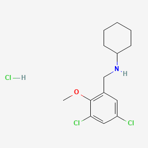 N-[(3,5-dichloro-2-methoxyphenyl)methyl]cyclohexanamine;hydrochloride