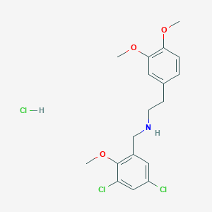 molecular formula C18H22Cl3NO3 B4155846 N-[(3,5-dichloro-2-methoxyphenyl)methyl]-2-(3,4-dimethoxyphenyl)ethanamine;hydrochloride 