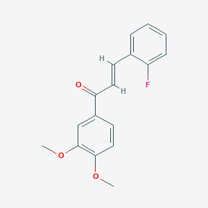 molecular formula C17H15FO3 B415585 1-(3,4-Dimethoxyphenyl)-3-(2-fluorophenyl)-2-propene-1-one CAS No. 331727-38-9