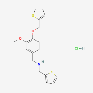 molecular formula C18H20ClNO2S2 B4155852 [3-methoxy-4-(2-thienylmethoxy)benzyl](2-thienylmethyl)amine hydrochloride 