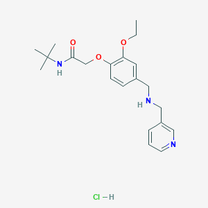 molecular formula C21H30ClN3O3 B4155868 N-(tert-butyl)-2-(2-ethoxy-4-{[(3-pyridinylmethyl)amino]methyl}phenoxy)acetamide hydrochloride 