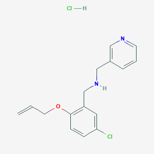 N-[(5-chloro-2-prop-2-enoxyphenyl)methyl]-1-pyridin-3-ylmethanamine;hydrochloride