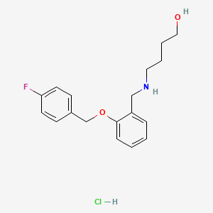 4-[[2-[(4-Fluorophenyl)methoxy]phenyl]methylamino]butan-1-ol;hydrochloride