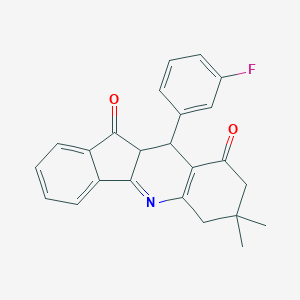 10-(3-fluorophenyl)-7,7-dimethyl-7,8,10,10a-tetrahydro-6H-indeno[1,2-b]quinoline-9,11-dione
