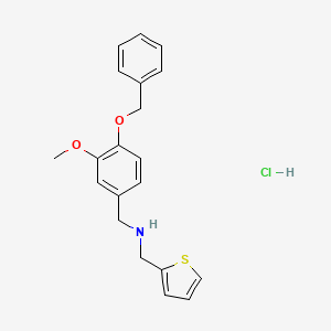 molecular formula C20H22ClNO2S B4155942 [4-(benzyloxy)-3-methoxybenzyl](2-thienylmethyl)amine hydrochloride 