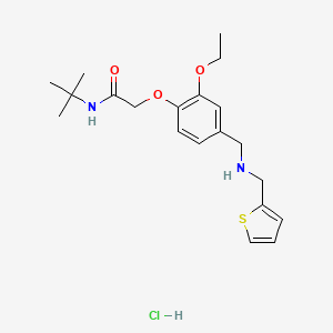 molecular formula C20H29ClN2O3S B4155955 N-(tert-butyl)-2-(2-ethoxy-4-{[(2-thienylmethyl)amino]methyl}phenoxy)acetamide hydrochloride 