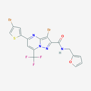 3-bromo-5-(4-bromo-2-thienyl)-N-(2-furylmethyl)-7-(trifluoromethyl)pyrazolo[1,5-a]pyrimidine-2-carboxamide