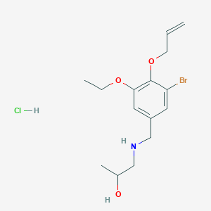 1-[(3-Bromo-5-ethoxy-4-prop-2-enoxyphenyl)methylamino]propan-2-ol;hydrochloride