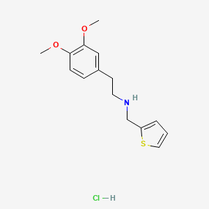 molecular formula C15H20ClNO2S B4155981 [2-(3,4-Dimethoxyphenyl)ethyl][(thiophen-2-yl)methyl]amine hydrochloride 