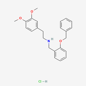 molecular formula C24H28ClNO3 B4155988 2-(3,4-dimethoxyphenyl)-N-[(2-phenylmethoxyphenyl)methyl]ethanamine;hydrochloride 