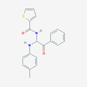 molecular formula C20H18N2O2S B415600 N-{1-[(4-methylphenyl)amino]-2-oxo-2-phenylethyl}thiophene-2-carboxamide 