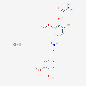 2-[2-Bromo-4-[[2-(3,4-dimethoxyphenyl)ethylamino]methyl]-6-ethoxyphenoxy]acetamide;hydrochloride