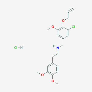 molecular formula C21H27Cl2NO4 B4156004 N-[(3-chloro-5-methoxy-4-prop-2-enoxyphenyl)methyl]-2-(3,4-dimethoxyphenyl)ethanamine;hydrochloride 