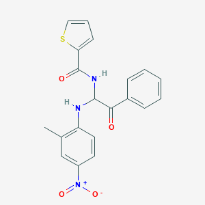 molecular formula C20H17N3O4S B415603 N-{1-[(2-methyl-4-nitrophenyl)amino]-2-oxo-2-phenylethyl}thiophene-2-carboxamide CAS No. 324546-16-9